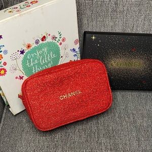 NEW Chanel 2021 Red Beauty Pouch
